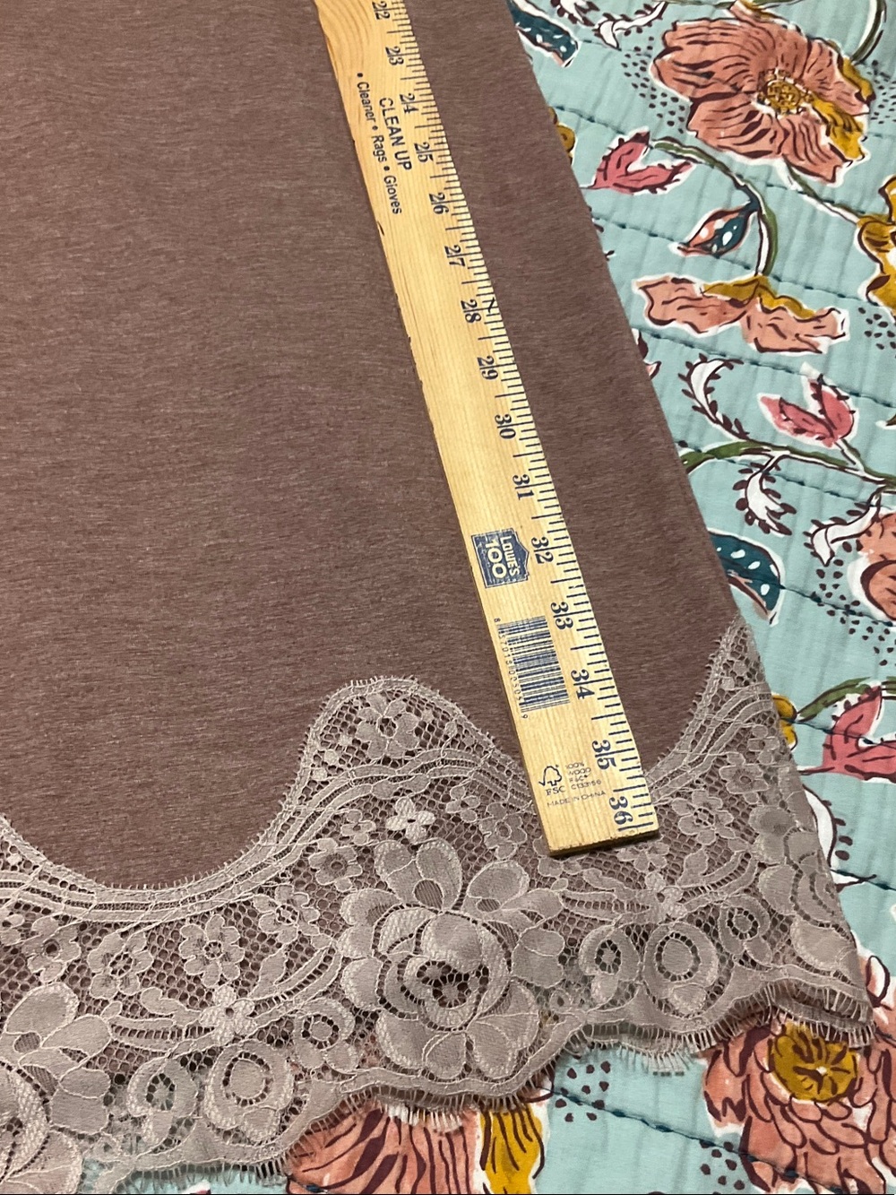 LOGO by Lori Goldstein Wide Leg Pants with lace hem - Picture 7 of 9
